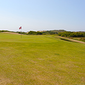 The 12th green on Saunton Golf Clubs West Course